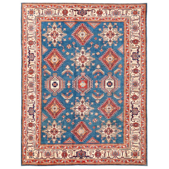 Pasargad Home Kazak Collection Wool Area Rug- 8' 9" X 11' 5"