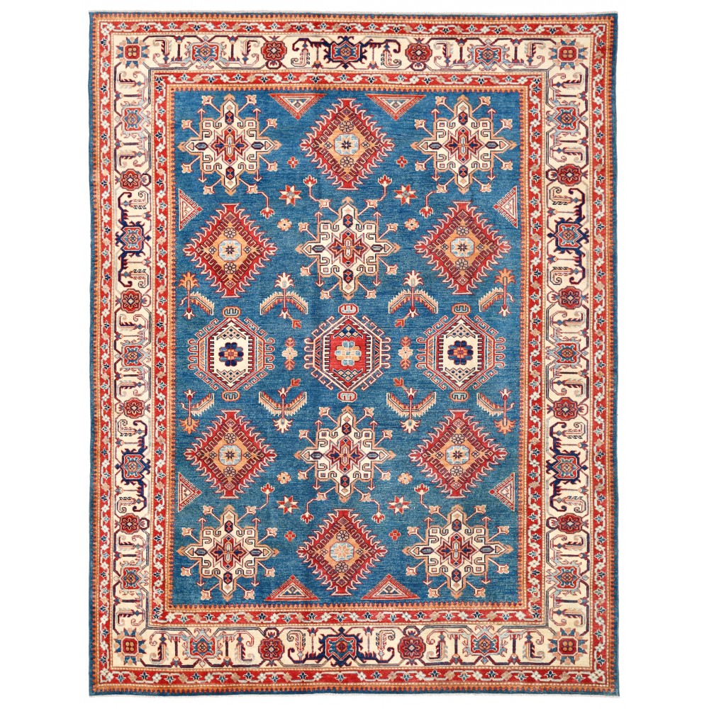 Pasargad Home Kazak Collection Wool Area Rug- 8' 9" X 11' 5"