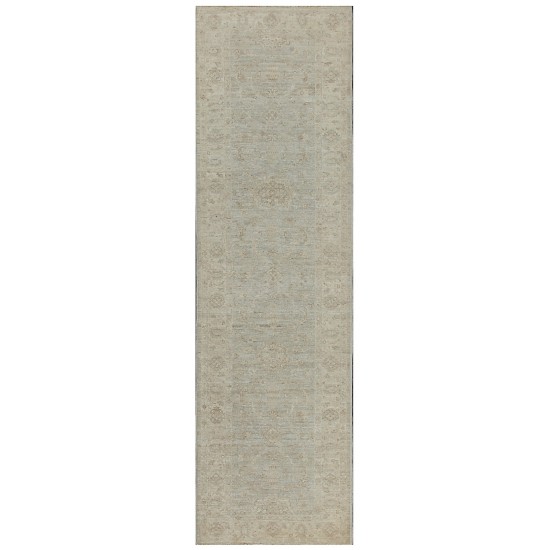 Pasargad Home Ferehan Collection Hand-Knotted Lamb's Wool Runner- 2' 9" X 9' 8"