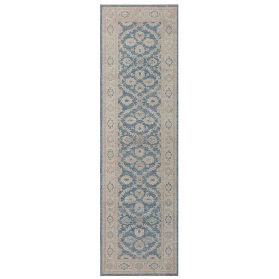 Pasargad Home Ferehan Hand-Knotted Lamb's Wool Runner- 2' 8" X 9' 3"42573