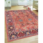 Pasargad Home Bidjar Collection Hand-Knotted Lamb's Wool Area Rug- 5' 6" X 7' 6"