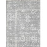 Pasargad Home Transitional Hand-Knotted Silk & Wool Area Rug- 8' 0" X 10' 2"