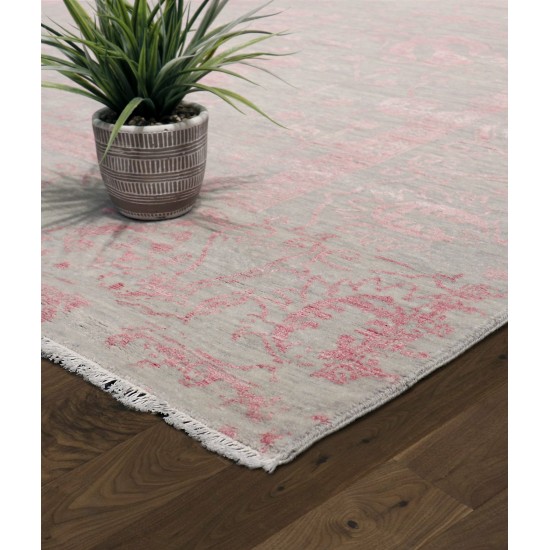 Pasargad Home Transitional Hand-Knotted Silk & Wool Area Rug- 9'11" X 14' 0"
