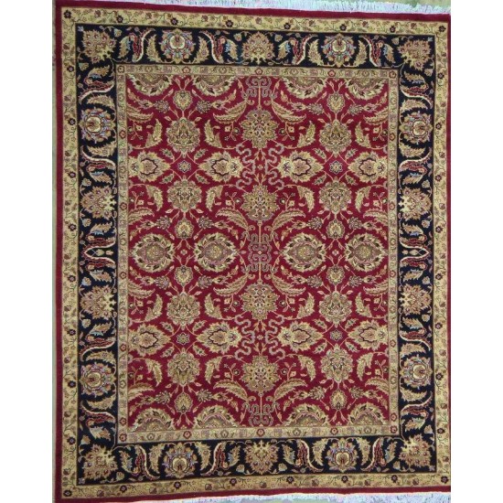 Pasargad Home Agra Collection Hand-Knotted Lamb's Wool Area Rug, 10' x 14'