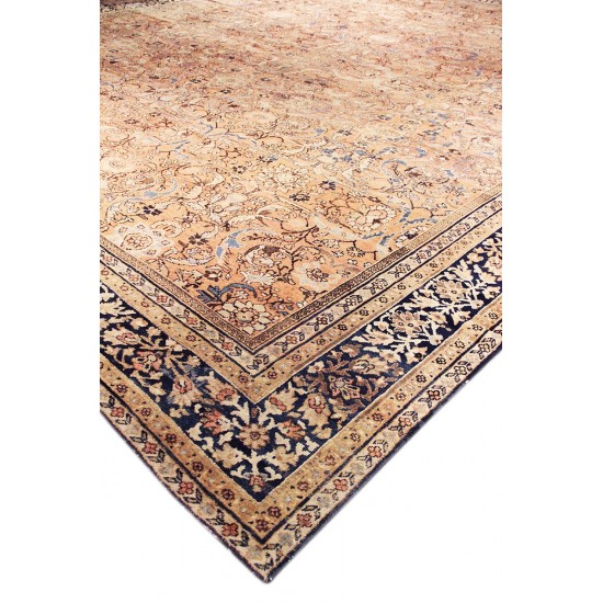 Pasargad Home Antique Mahal Salmon Lamb's Wool Area Rug-12'10" X 17' 0"