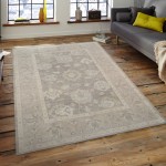 Pasargad Home Oushak Collection Hand-Knotted Lamb's Wool Area Rug- 6' 9" X 9' 7"