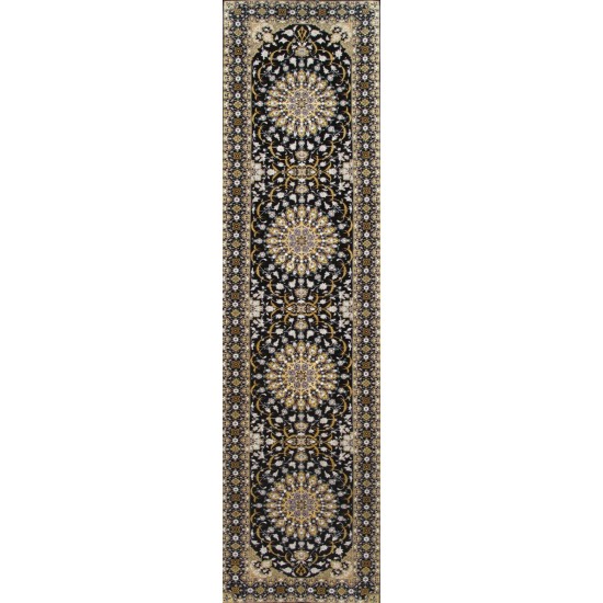 Pasargad Home Isfahan Collection Hand-Knotted Silk & Wool Runner-