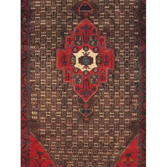 Pasargad Home Vintage Serab Collection Camel Lamb's Wool Area Rug- 4' 9" X 9' 3"