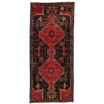 Pasargad Home Vintage N.w. Collection Black Lamb's Wool Area Rug- 3' 6" X 7'10"