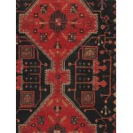 Pasargad Home Vintage N.w. Collection Black Lamb's Wool Area Rug- 3' 6" X 7'10"