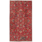 Pasargad Home Vintage Hamadan Collection Red Lamb's Wool Area Rug- 4' 3" X 8'10"