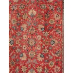 Pasargad Home Vintage Hamadan Collection Red Lamb's Wool Area Rug- 4' 3" X 8'10"