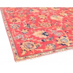 Pasargad Home Vintage Hamadan Collection Red Lamb's Wool Area Rug- 4' 3" X 8'10"