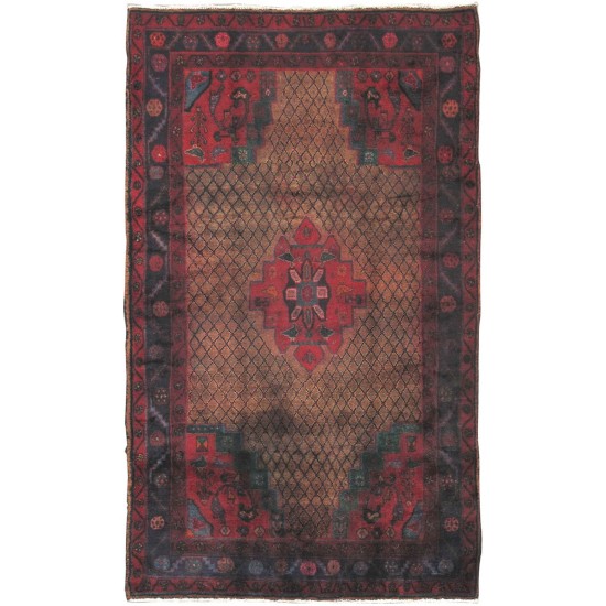 Pasargad Home Vintage Lori Collection Camel Lamb's Wool Area Rug- 5' 1" X 8' 7"