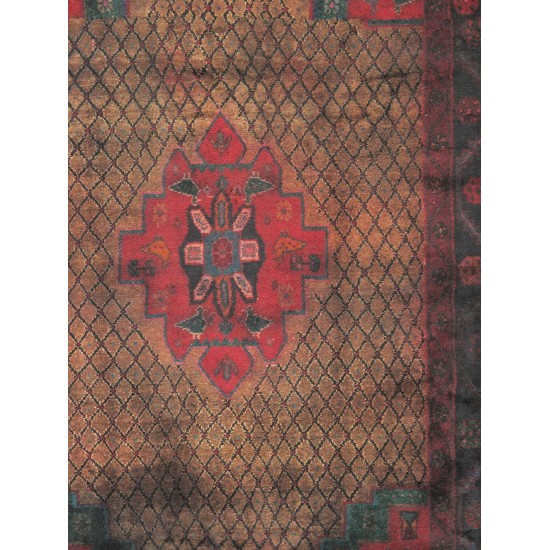 Pasargad Home Vintage Lori Collection Camel Lamb's Wool Area Rug- 5' 1" X 8' 7"