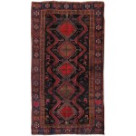 Pasargad Home Vintage Lori Collection Black Lamb's Wool Area Rug- 4' 5" X 8' 3"