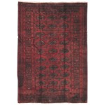 Pasargad Home Vintage Tekkeh Collection Red Lamb's Wool Area Rug- 4' 5" X 6' 4"