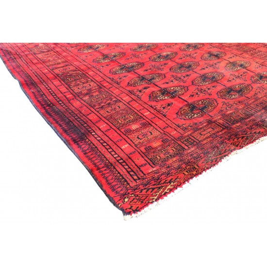 Pasargad Home Vintage Tekkeh Collection Red Lamb's Wool Area Rug- 4' 5" X 6' 4"