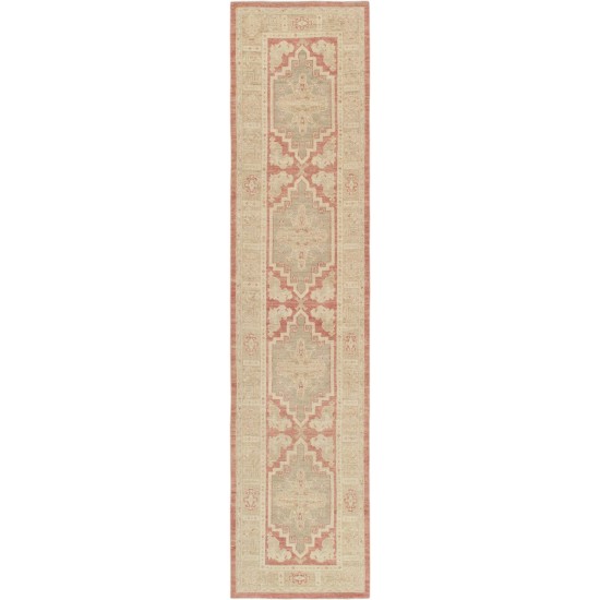 Pasargad Home Oushak Collection Hand-Knotted Wool Runner- 2'11" X 9' 5"