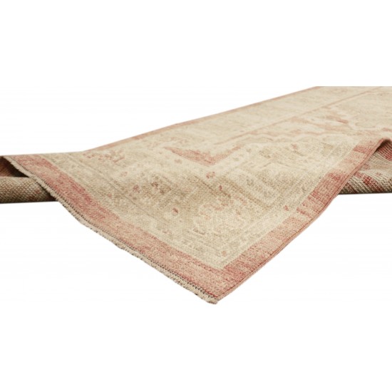 Pasargad Home Oushak Collection Hand-Knotted Wool Runner- 2'11" X 9' 5"