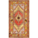 Pasargad Home Vintage Oushak Coral Lamb's Wool Area Rug- 3' 7" X 6' 9"