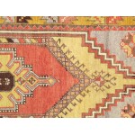 Pasargad Home Vintage Oushak Coral Lamb's Wool Area Rug- 3' 7" X 6' 9"