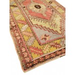 Pasargad Home Vintage Oushak Coral Lamb's Wool Area Rug- 3' 7" X 6' 9"