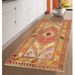 Pasargad Home Vintage Oushak Coral Lamb's Wool Area Rug- 3' 7" X 6' 9"