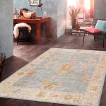 Pasargad Home Oushak Collection Hand-Knotted Wool Area Rug-11' 6" X 14' 1"