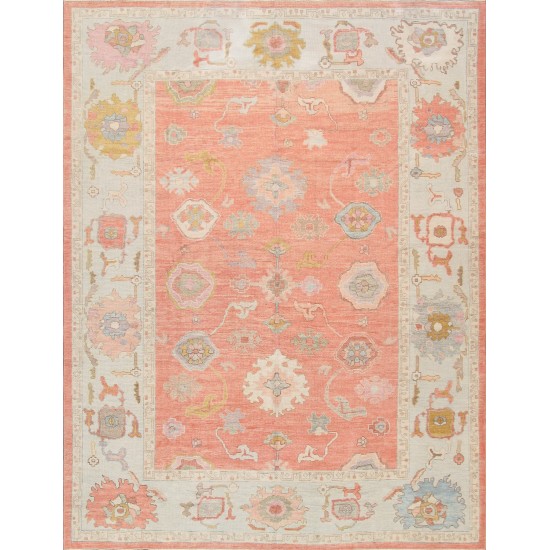 Pasargad Home Oushak Collection Hand-Knotted Wool Area Rug-10' 4" X 13' 3"