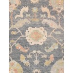 Pasargad Home Oushak Collection Hand-Knotted Wool Area Rug- 9'10" X 14' 4"