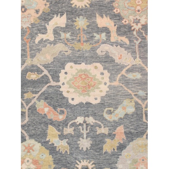 Pasargad Home Oushak Collection Hand-Knotted Wool Area Rug- 9'10" X 14' 4"