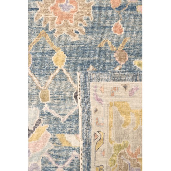 Pasargad Home Oushak Collection Hand-Knotted Wool Area Rug- 9' 1" X 11' 8"