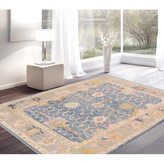 Pasargad Home Oushak Collection Hand-Knotted Wool Area Rug-11' 7" X 14' 7"