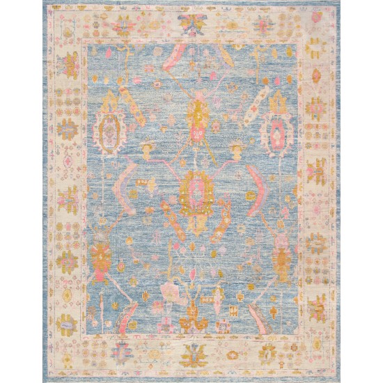 Pasargad Home Oushak Collection Hand-Knotted Wool Area Rug- 9'11" X 12'10"