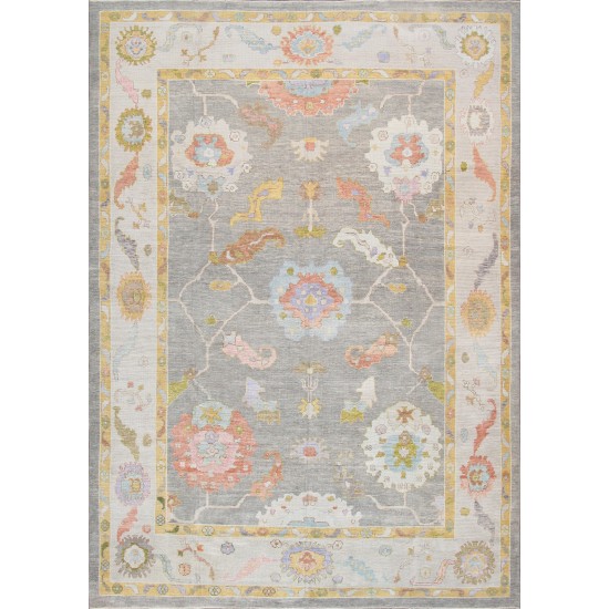 Pasargad Home Oushak Collection Hand-Knotted Wool Area Rug- 9' 9" X 13' 8"