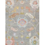 Pasargad Home Oushak Collection Hand-Knotted Wool Area Rug- 9' 9" X 13' 8"