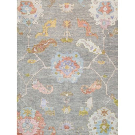 Pasargad Home Oushak Collection Hand-Knotted Wool Area Rug- 9' 9" X 13' 8"