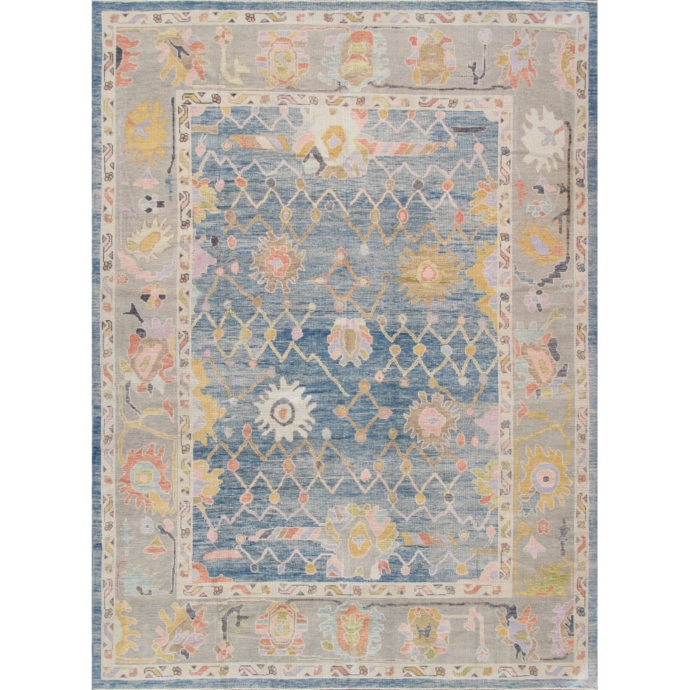 Pasargad Home Oushak Collection Hand-Knotted Wool Area Rug-10' 0" X 13' 6"