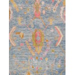 Pasargad Home Area Rug Oushak Hand-Knotted Wool Blue 10' 0" X 13' 2"