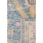 Pasargad Home Area Rug Oushak Hand-Knotted Wool Blue 10' 0" X 13' 2"