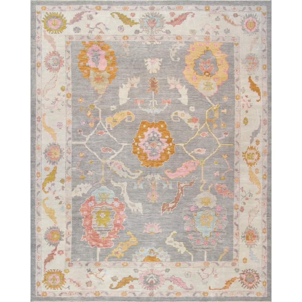 Pasargad Home Oushak Collection Hand-Knotted Wool Area Rug-11' 6" X 14' 6"