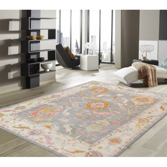 Pasargad Home Oushak Collection Hand-Knotted Wool Area Rug-11' 6" X 14' 6"