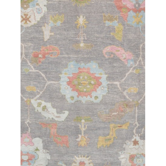 Pasargad Home Oushak Collection Hand-Knotted Wool Area Rug- 8'10" X 12' 0"