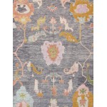 Pasargad Home Area Rug Oushak Hand-Knotted Wool Grey 10' 0" X 13' 2"