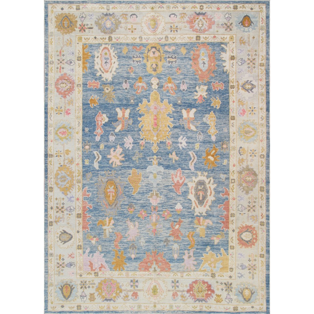 Pasargad Home Oushak Collection Hand-Knotted Wool Area Rug- 9' 0" X 12' 6"