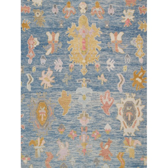 Pasargad Home Oushak Collection Hand-Knotted Wool Area Rug- 9' 0" X 12' 6"