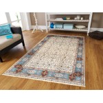 Pasargad Home Hereke Collection Hand-Knotted Pure Silk Area Rug- 5' 1" X 8' 3"