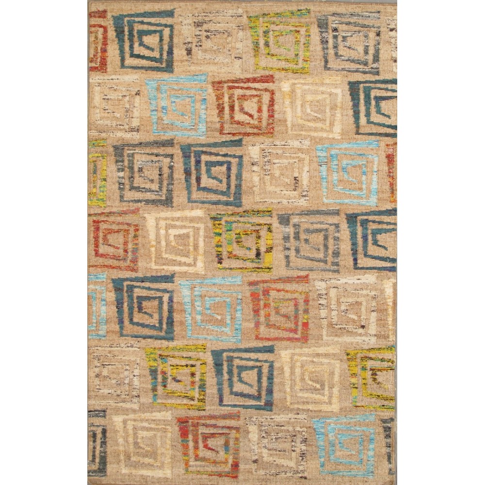 Pasargad Home Modern Collection Hand-Woven Hemp Area Rug