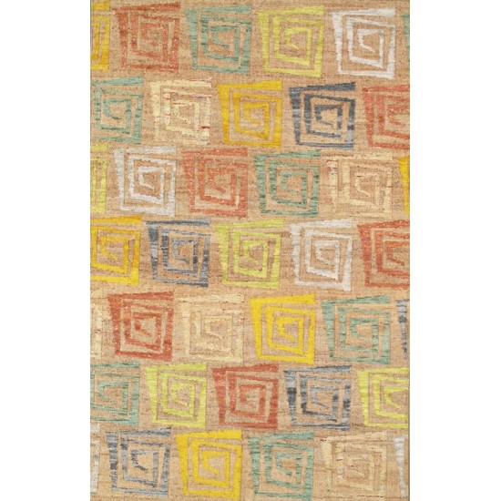 Pasargad Home Sumak Modern Collection Hand-Woven Hemp Area Rug- 8' 0" X 11' 0"